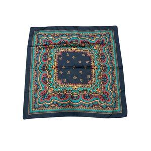Vintage Paisley Print Scarf Square 34"x34" Multicolor Shawl Wrap Bohemian